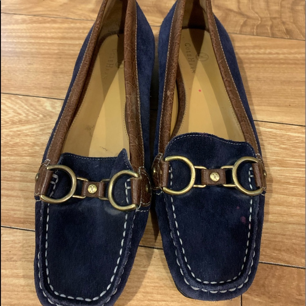 Blue brown trim